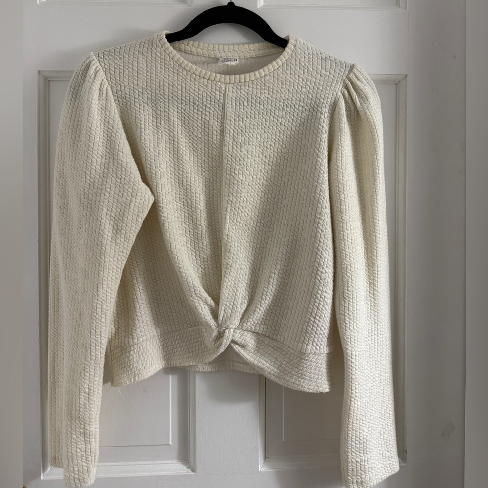 ZARA KIDS GIRLS IVORY RUFFLE PINCHED TOP SIZE: 13-14 years/ Women’s xSmall